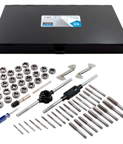 Sriegiklių ir sriegpjovių komplektas 60dalių (metrinis+colinis)