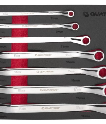 Kilpinių raktų komplektas 6-19mm / su dėklu vežimėliui 7vnt.