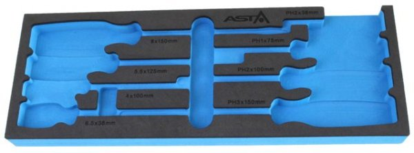 Tuščias dėklas vežimėliui / atsuktuvams 8 dalių Tuščias dėklas vežimėliui / atsuktuvams 8 dalių