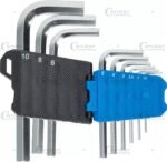 L-formos raktai šešiakampiai trumpi CV *9 (1