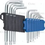 L-formos Raktai TORX su skyle trumpi CV*9 (T10-T50)