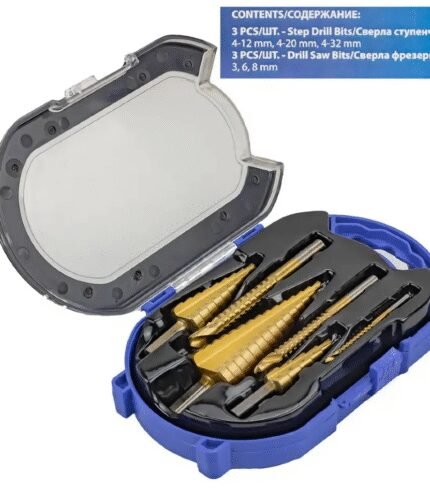 Grąžtai pakopiniai 3vnt.+3