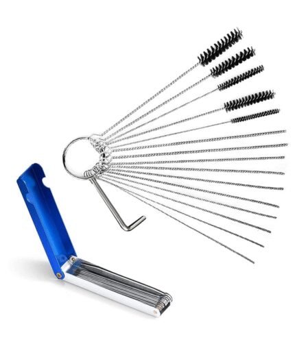 Karbiuratoriaus purkštukų valymo įrankiai