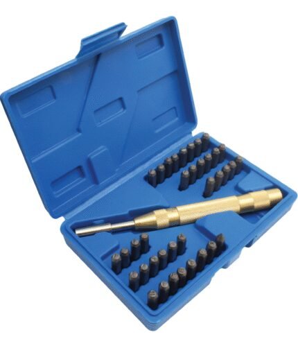 Raidės ir skaičiai 4mm su kaltu 38vnt