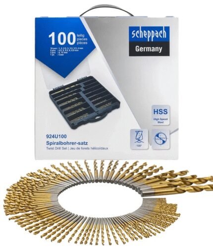 Grąžtai metalui HSS tytan 100vnt.