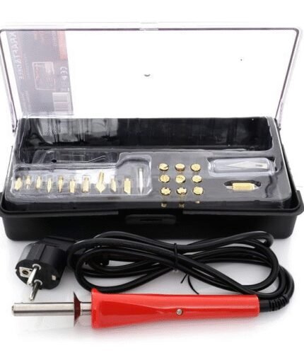 Medžio ir odos degintuvas su 23 antgaliais