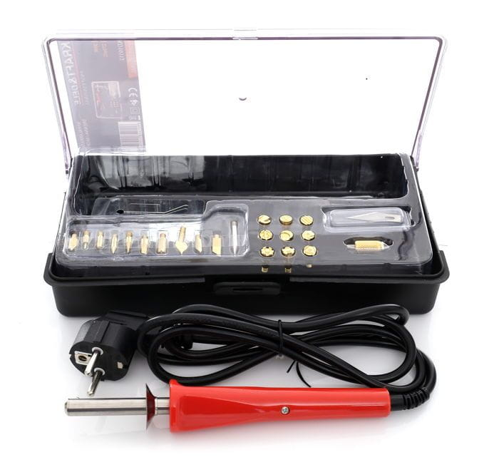 Medžio ir odos degintuvas su 23 antgaliais Medžio ir odos degintuvas su 23 antgaliais